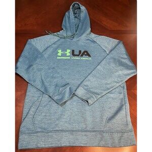 Under Armour ColdGear Loose Fit Hoodie Pullover Blue/Green Men's Size Medium/M